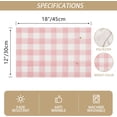 thumbnail image 2 of Watercolor Pink White Buffalo Check Plaid Placemats Set of 4 Pink Gingham Table Mats Farmhouse Spring Easter Home Table Decorations-12×18'''', 2 of 6