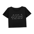 thumbnail image 4 of Camiseta recortada clásica de verano para mujer, informal, para senderismo, oficina, mochilero L, 4 of 7
