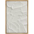 thumbnail image 2 of PixonSign Framed Wall Art Geometric White Brush Stroke Waves Abstract Shape Paintings Minimalism Modern Art Decoration Contemporary Canvas Prints Fine Art Cool for Rooms - 16"x24" Natural, 2 of 5