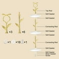 thumbnail image 3 of Soporte para pastel de 3 niveles Uxcell con mango, juego de 3 soportes de metal para pasteles, plato para postres, accesorio para bodas, fiestas y festivales, plato para pastel, dorado (vid), 3 of 7