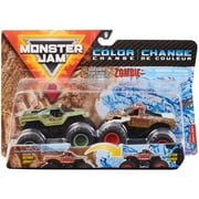 Monster Jam, Official Soldier Fortune Black Ops vs. Zombie Color-Changing Die-Cast Monster Trucks, 1:64 Scale