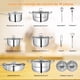 thumbnail image 2 of Bateria de Cocina Acero Inoxidable, Juego de Ollas y Sartenes Antiadherentes con Ollas y Espátulas Reforzadas, Apta para Cocinas Eléctricas y de Gas, Apta para Lavavajillas (18 P, 2 of 8