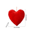 thumbnail image 3 of Red Heart Hanging Ornament,Valentines Day Decoration,Romantic Fabric Decor for Couples Party Scene Home Decoration(9.84x9.84in), 3 of 6