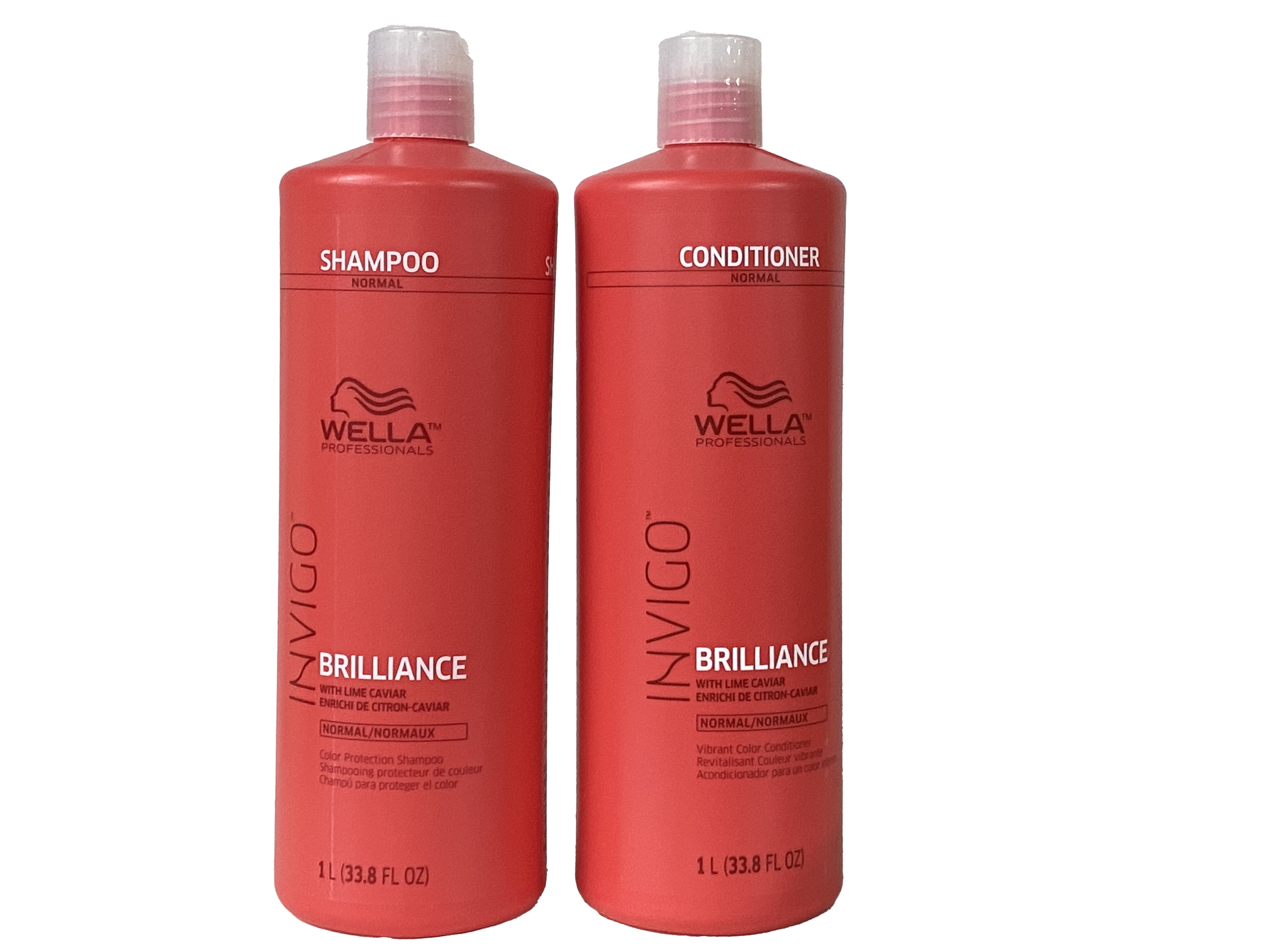 Wella Invigo brilliance color protecting shampoo & Conditioner  for fine to normal hair 33.8 oz liter DUO set