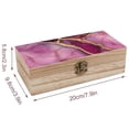 thumbnail image 2 of 7.9×2.3 In Wooden Boxes Durable Easy To Use Dustproof Prevent Slippery Delicate And Cabinet Purple Red Marble, 2 of 8