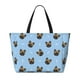 thumbnail image 2 of Easygdp french Bulldog Face Bolsa de Viaje de Playa de Gran Capacidad, Bolsa Tote Perfecta para la Playa, Escapadas de Fin de Semana y Viajes, 2 of 7