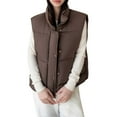 thumbnail image 4 of Rutainlusire Womens Puffer Sleeveless Vest Women's Casual Colored Sleeveless And Capless Stand Collar Jacket, 4 of 5