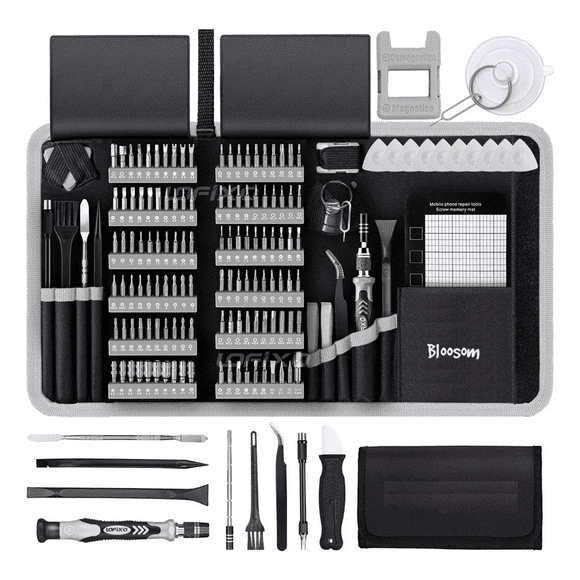 Kit De Herramientas Bloosom  Reparar Reloj Ps4 Celular Mac Negro con Plata
