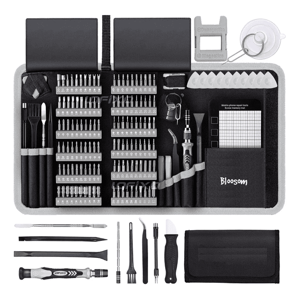 Kit De Herramientas Bloosom Reparar Reloj Ps4 Celular Mac Negro con Plata