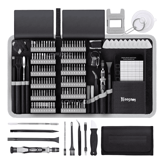 Kit De Herramientas Bloosom Reparar Reloj Ps4 Celular Mac Negro con Plata
