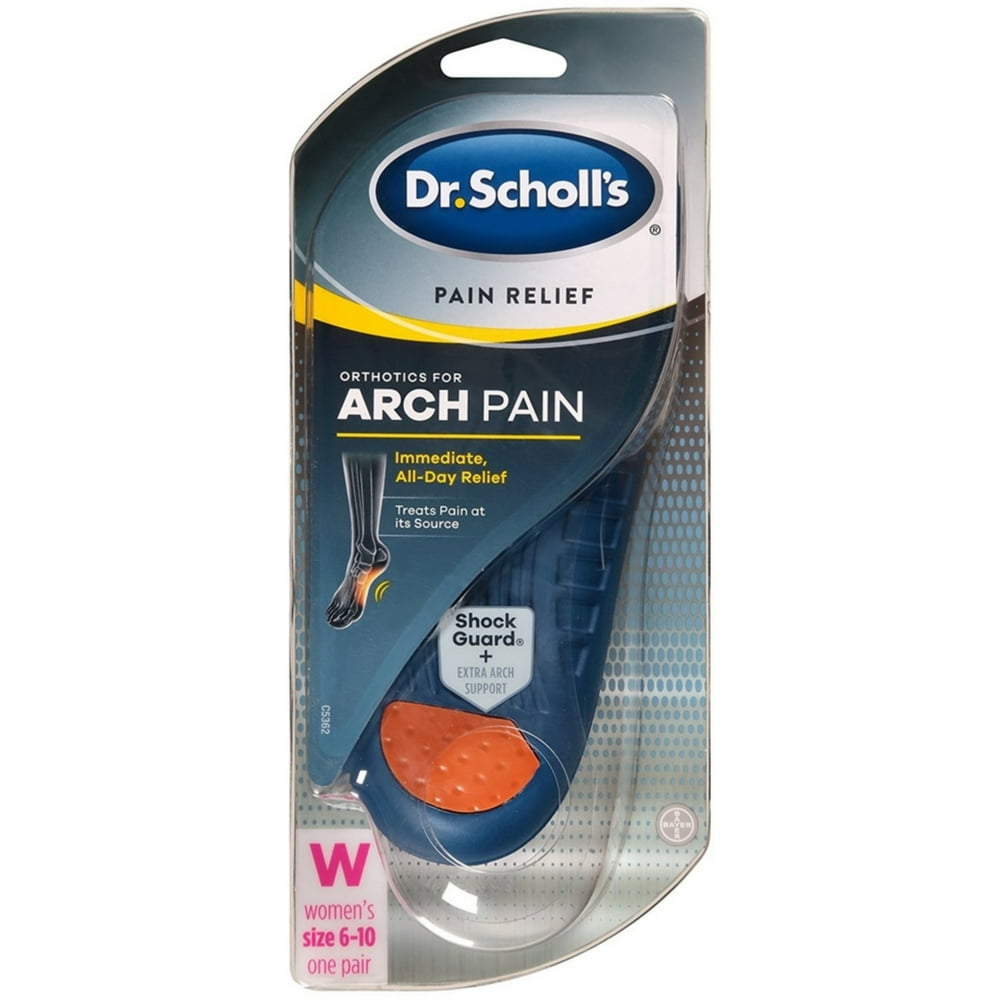 2 Pack Dr. Scholl's Pain Relief Orthotics for Arch Pain for Women