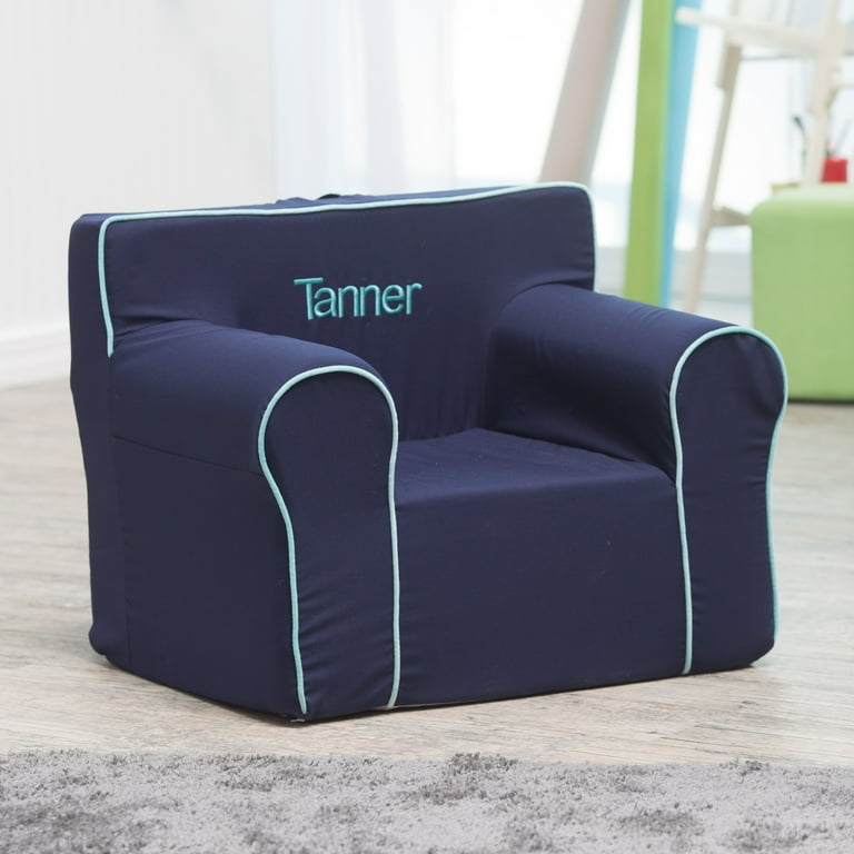 Here and There Personalized Kids Chair Navy Canvas Walmart