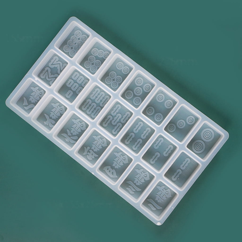 GENEMA Mahjong Dice Epoxy Resin Casting Mold Resin Silicone Molds for DIY Craft Project