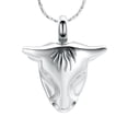 thumbnail image 2 of Personalized Bull Cremation Jewelry for Ashes Urn Necklace Lockets for Human Ashes Pendent for Ashes and Chain, 2 of 8