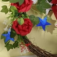 thumbnail image 6 of 4th of July Front Door Wreath,Independence Day Memorial Day Flag Day Hanging Decoration,Red Blue White American Flag Artificial Wreath, 6 of 6