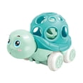 thumbnail image 2 of Coche sonajero suave con ruedas para niños y niñas, regalo de cumpleaños Tortuga Azul Verde, 2 of 9