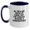 White/Navy, variant on Funny Sonographer Gifts from Friends for Graduation Unique Two Tone Coffee Mugs - All Men Are Created Equal But The Coolest Become A Sonographer