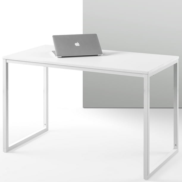 Bellamy Studios 47 White Frame Desk, Small Thin White Desk