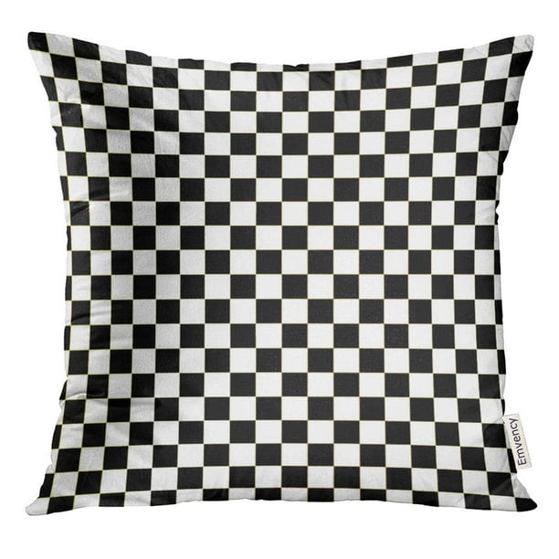 Arhome Chequered Checkered Flag Racing White Race Pillow Case 16x16 Inches Pillowcase Walmart Com Walmart Com