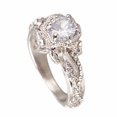 thumbnail image 2 of Exquisito ahueca hacia fuera el elegante racimo de compromiso accesorios de joyería de boda anillos apilables joyería para mujeres ANGGREK Otros, 2 of 8