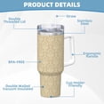 thumbnail image 5 of KLL Damask Beige Tan Brown Print 40oz Stainless Steel Insulated Car Cup Coffee Mug with Spillproof Lid - Keep Your Drink Hot or Cold on the Go, 5 of 8