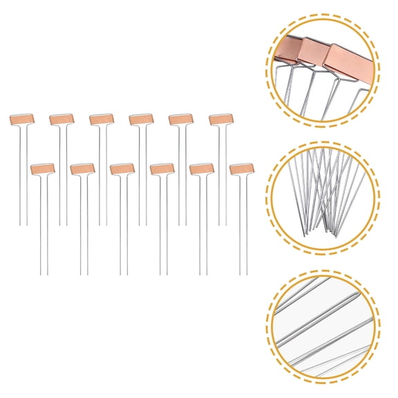 DINHEAROM 20Pcs Two-foot Design Metal Garden Markers for Vegetable Plots
