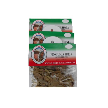 Pinguica Hoja / Uva Ursi Leaves 3 Bags of Net Wt 1/2oz (14gr) each Bag.