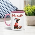 thumbnail image 2 of Hello Winter Doberman Pinscher Football Snowman Welcome Snowy Morning 11oz Accent Two-tone Mug Doberman Dog Lover Gifts Coffee Tea Cup - 01012, 2 of 5