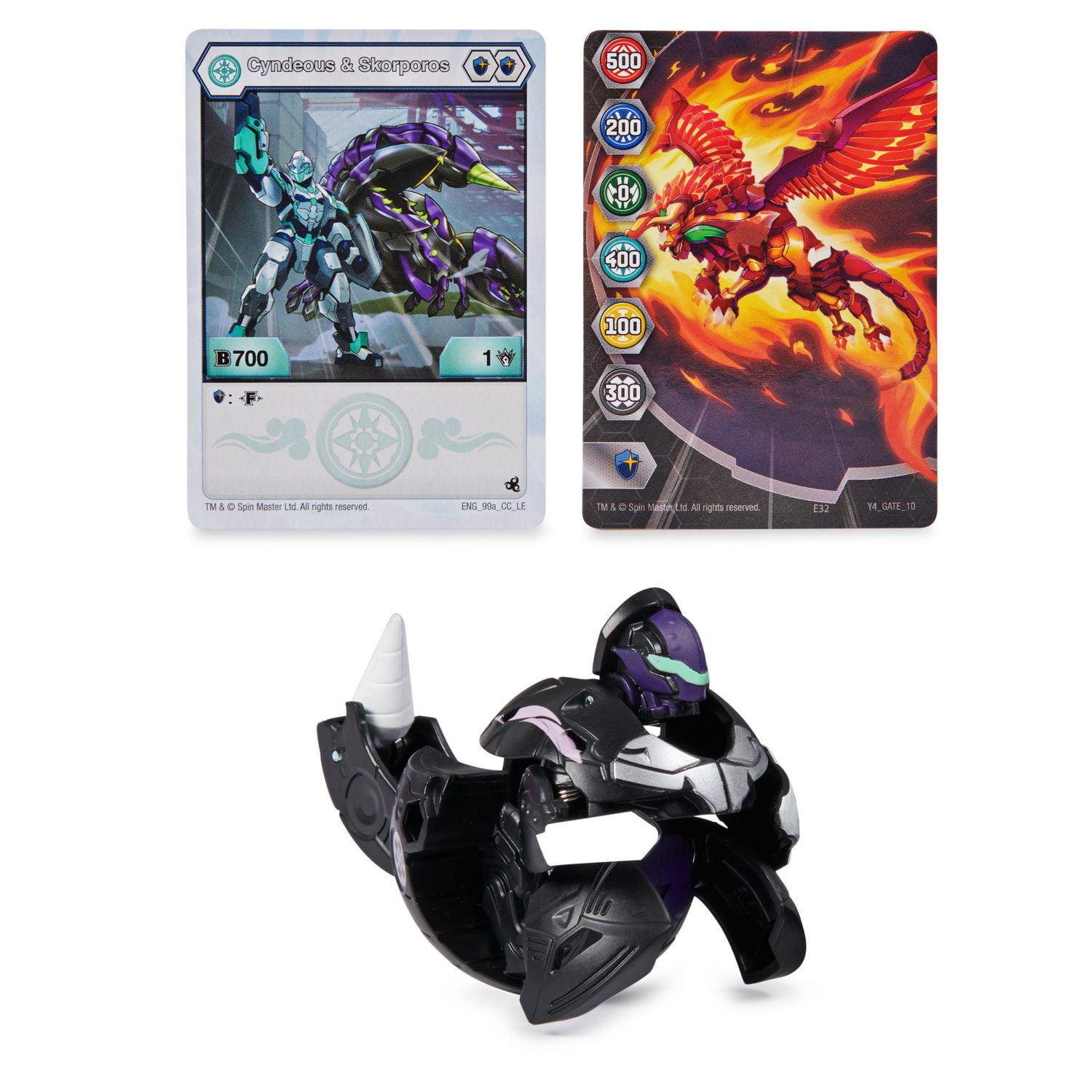 Bakugan Legends, Cyndeous X Skorporus, 2-inch-Tall Collectible Action Figure and Trading Cards, Kids Toys for Boys 6 and up