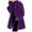 03#Purple, variant on Women Single Breasted Hooded Jacket Casual Shawl Collar Jacket Pea Coats Loose Trench Coats Long Overcoat Gray XL