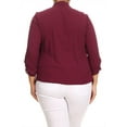 thumbnail image 4 of Women's Plus Size Draped Neck Open Front Loose Fit Solid Cardigan Female Jacket, 4 of 5