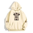 thumbnail image 2 of WEAIXIMIUNG Sweat à Capuche Zippé pour Femmes Mignon Manches Longues Adulte Imprimé Graphique Vache Pull Chandails en Molleton à Cordon, 2 of 4