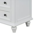 thumbnail image 3 of 3-Drawer Chest with Pull out Tray, Wood Storage Dresser File Cabinet with Gourd Wood Legs, White, 3 of 7