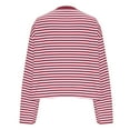 thumbnail image 5 of ABATAB Women's Striped Pullover Crewneck Long Sleeve Tops Casual Loose Trendy Workout Shirt Fall Outfits Clothes, 5 of 7