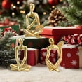 thumbnail image 6 of MOAMUN 3Pcs Thinker Collectible Figurines Gold Abstract Art Sculpture, Golden Reading Women Modern Shelf Decor Accent Decoration, Resin Statue Bookshelf Display for Home Office Room Table Desktop, 6 of 7