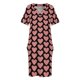 thumbnail image 4 of Vestido holgado con bolsillos y corazones en color rosa y negro, conjuntos de verano para mujer, vestidos de cumpleaños 2025 para mujer, vestidos de verano para mujer, 4 of 7