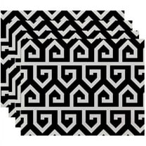 Simply Daisy 18" x 14" Keyed Up Geometric Print Placemats, Set of 4