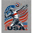 thumbnail image 2 of USA Volleyball Adult Heather Gray Long Sleeve Hoodie-Medium, 2 of 4