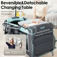 thumbnail image 3 of EVMORE Foldable Baby Bedside Bassinet, 5-in-1 Baby Bed Playard with Changing Table, Storage Shelf, Music for Newborn Toddlers, 0-36 Months, 3 of 8