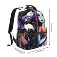 thumbnail image 2 of Goofa The Nightmare Before Christmas Pattern Casual Backpack for School & Travel – Lightweight Ergonomic Backpack with Laptop Compartment, Multiple Pockets-One Size, 2 of 5
