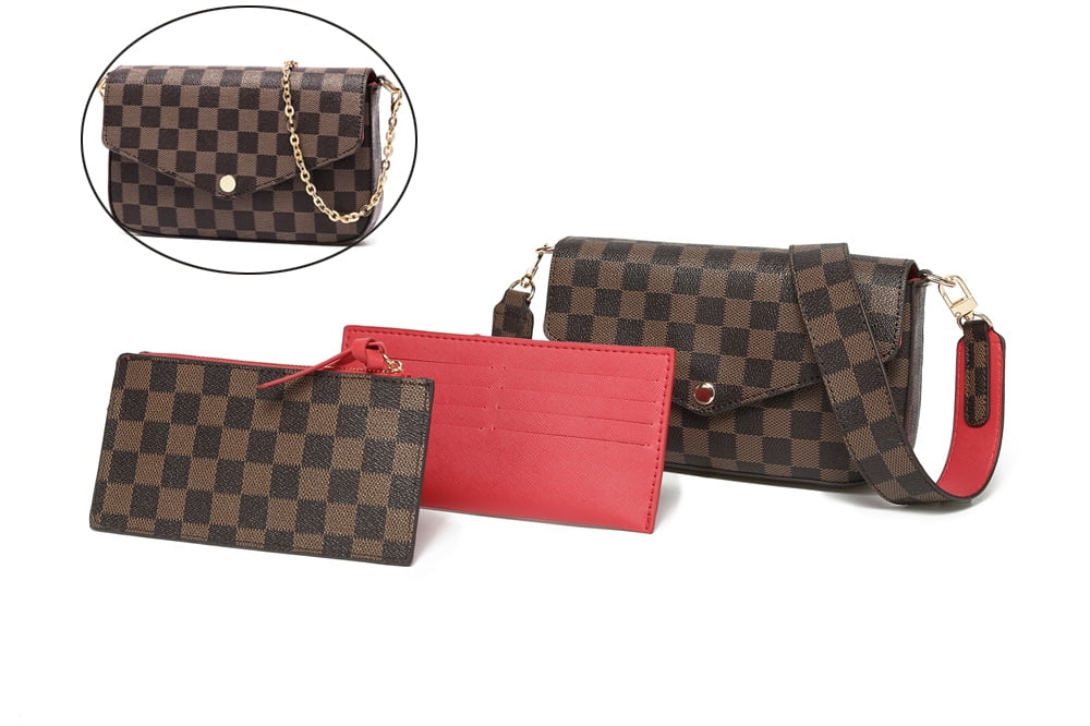 richports checkered tote shoulder bolsa