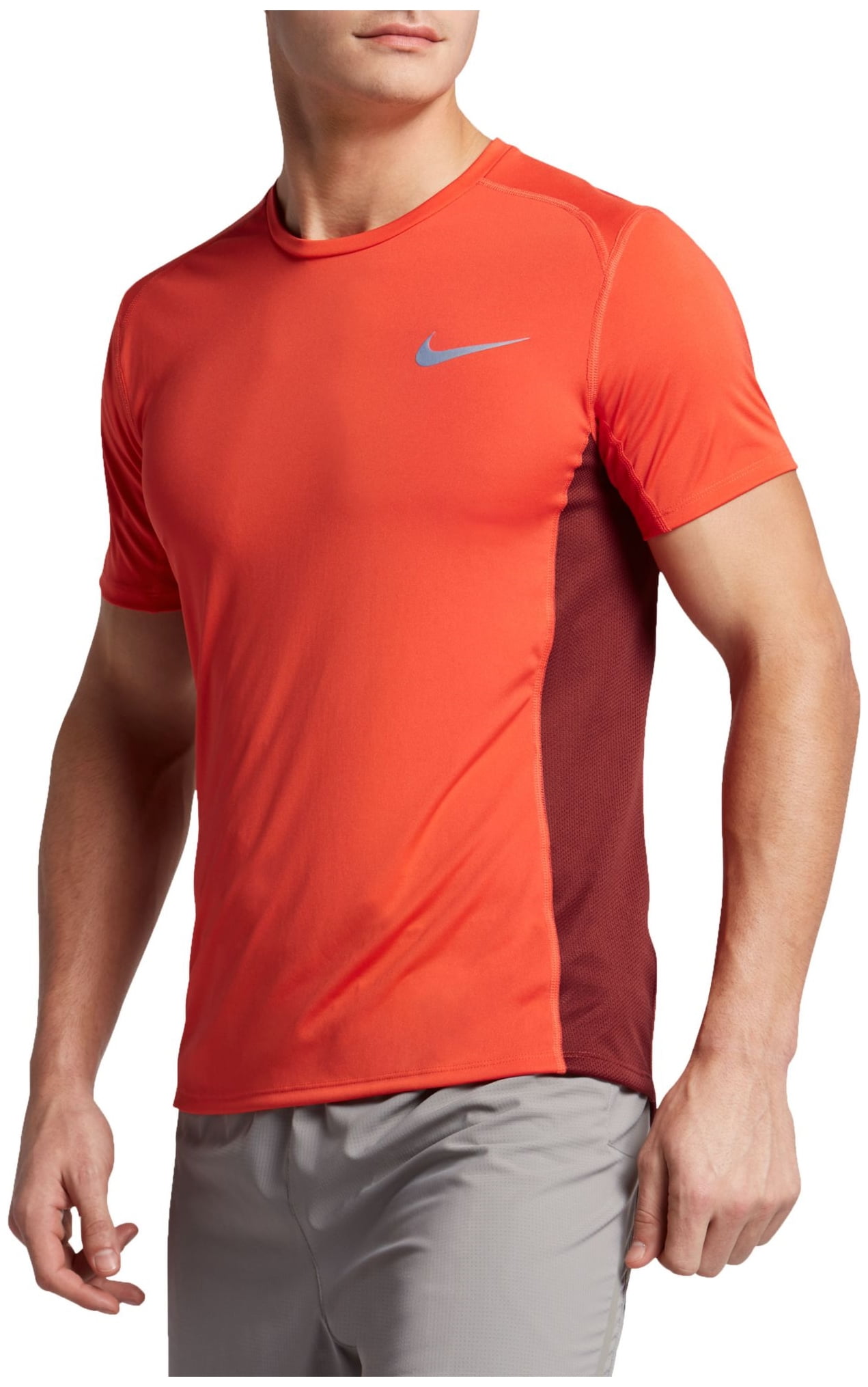 orange nike miler t shirt