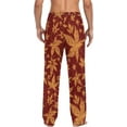 thumbnail image 7 of Men's Pajama Pants with Pockets Sleepwear Lounge Pants Stretch Casual Colorful Autumn Leafs Thanksgiving, 7 of 7