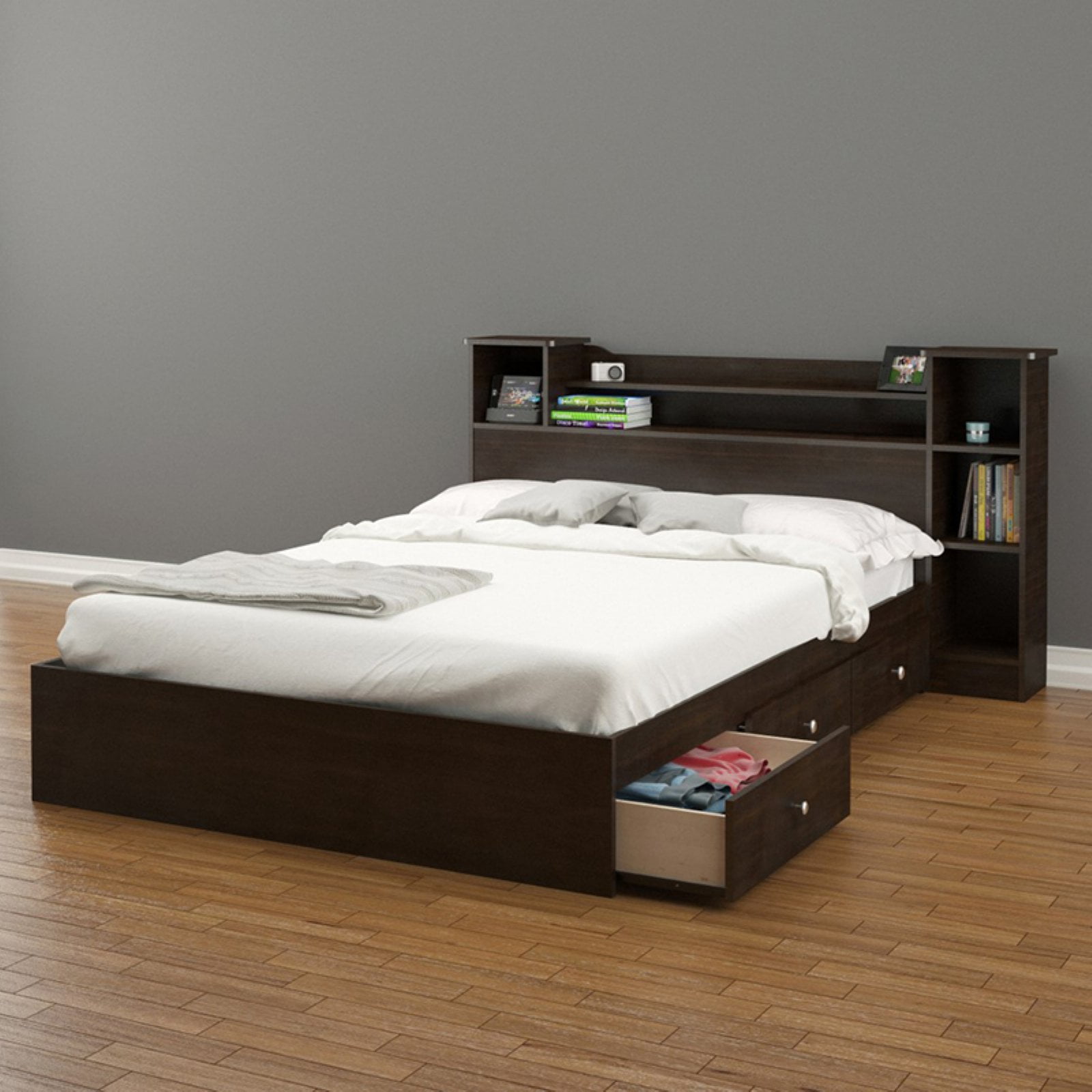 Nexera Pocono 3 Drawer Storage Bed Twin Espresso Com