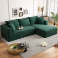 thumbnail image 2 of AENKYO 104 Modular L-Shaped Sectional Sofa with Chaise Lounge, Cloud Couch Deep Seat, Corduroy Upholstered Living Room Furniture, No Assembly Required, Green, 2 of 9