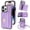 Purple, variant on TECH CIRCLE For iPhone XS/X Wallet Case,PU Leather Folio Flip Kickstand Magnetic Clasp Durable Shockproof Protective Cover with Card Holder Lanyard for iPhone XS/X 5.8",Red