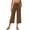 *1-Brown, variant on VBVC Women's High Waisted Cargo Capri Pants,Stretchy Wide Leg Workout Cropped Trousers For Women,Ladies Lightweight Yoga Casual Pants with Pockets,Green,S-2XL