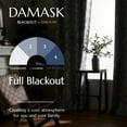 thumbnail image 4 of Curtainking 100% Blackout Curtains 96 in Blue Damask Medallion Window Curtains for Bedroom Grommet Thermal Insulated Drapes for Living Room Vintage Luxury Window Treatments Set 2 Panels, 4 of 7