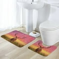 thumbnail image 5 of Sunset Sky Bathroom Rugs, 2 Pieces Bath Rug Mat U Shaped Toilet Rugs, Soft Absorbent Bath Rugs, Machine Washable, Non-Slip Bath Mats For Tub, Shower And Bath Room, 5 of 6