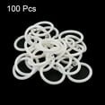 thumbnail image 3 of Unique Bargains 1.4' OD 1.1' ID Loose Leaf Rings Binder Ring Plastic for Book DIY Scrapbook Notebook, White 100 Pack, 3 of 5